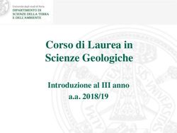 Corso di Laurea in Scienze Geologiche - Introduzione al III anno a.a. 2018/19 - Unipv