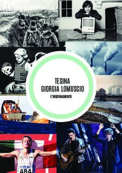 TESINA GIORGIA LOMUSCIO - L'INQUINAMENTO - Associazione Giorgia Lomuscio