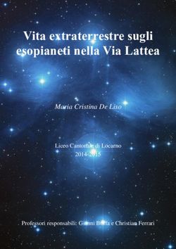 Vita extraterrestre sugli esopianeti nella Via Lattea - Maria Cristina De Liso Liceo Cantonale di Locarno - Siti