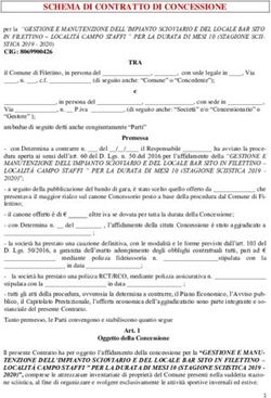 SCHEMA DI CONTRATTO DI CONCESSIONE - Comune Di ...