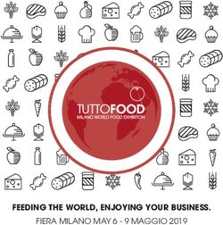 FEEDING THE WORLD, ENJOYING YOUR BUSINESS - FIERA MILANO MAY 6 - 9 MAGGIO 2019 - Export Solutions