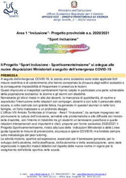 Area 1 "Inclusione"- Progetto provinciale a.s. 2020/2021 "Sport Inclusione" - Ambito Territoriale di Vicenza