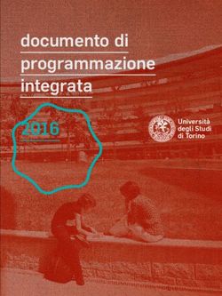 Documento di programmazione integrata 2016 - Università degli Studi di Torino - Unito
