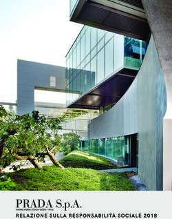 RELAZIONE SULLA RESPONSABILITÀ SOCIALE 2018 - (HONG KONG STOCK CODE: 1913) - Prada Group