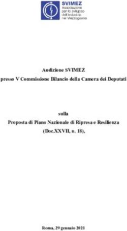 Audizione SVIMEZ presso V Commissione Bilancio della Camera dei Deputati sulla Proposta di Piano Nazionale di Ripresa e Resilienza (Doc.XXVII, n. 18)