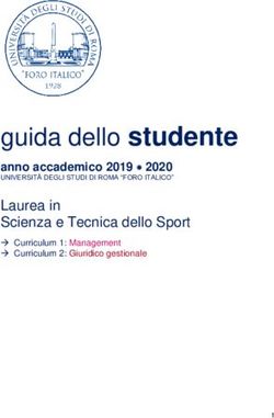 Guida dello studente Laurea in Scienza e Tecnica dello Sport - anno accademico 2019 2020 - Universit&agrave; degli Studi di Roma "Foro ...