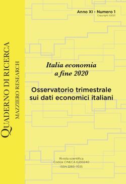 Italia economia a fine 2020 - Osservatorio trimestrale sui dati economici italiani - Mazziero Research