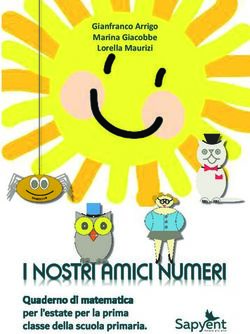 I NOSTRI AMICI NUMERI - Quaderno di matematica pper l'estate per la prima classe della scuola primaria - Sapyent ...