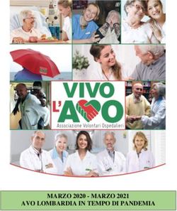 AVO LOMBARDIA IN TEMPO DI PANDEMIA - MARZO 2020 - MARZO 2021