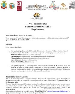 VIII Edizione 2020 SEZIONE Narrativa Edita Regolamento