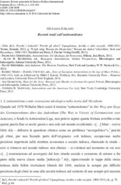 Recenti studi sull'antisemitismo - GIULIANA IURLANO