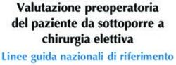 Valutazione preoperatoria del paziente da sottoporre a chirurgia elettiva Linee guida nazionali di riferimento