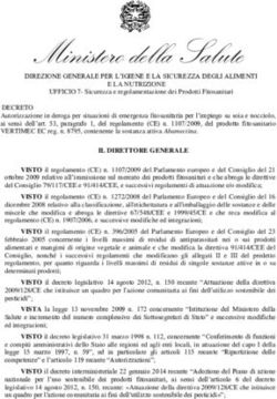 DIREZIONE GENERALE PER L'IGIENE E LA SICUREZZA DEGLI ALIMENTI - Ministero della Salute