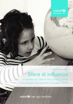 Sfere di influenza Un'analisi dei fattori che condizionano il benessere dei bambini nei paesi ricchi - UNICEF Innocenti