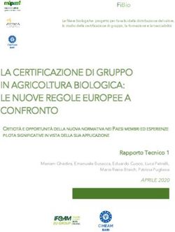 LA CERTIFICAZIONE DI GRUPPO IN AGRICOLTURA BIOLOGICA: LE NUOVE REGOLE EUROPEE A CONFRONTO - Sinab