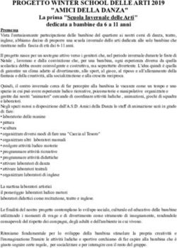 PROGETTO WINTER SCHOOL DELLE ARTI 2019 "AMICI DELLA DANZA"