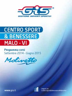 CENTRO SPORT & BENESSERE MALO - VI - Programma corsi Settembre 2014 - Giugno 2015