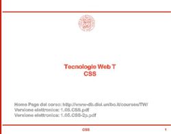 CSS Tecnologie Web T Home Page del corso elettronica: 1.05.CSS Versione elettronica: ...