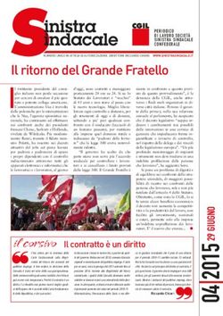 Il ritorno del Grande Fratello - Sinistra Sindacale