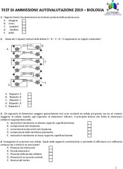 TEST DI AMMISSIONE AUTOVALUTAZIONE 2019 - BIOLOGIA