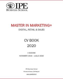 MASTER IN MARKETING+ CV BOOK - 2020 DIGITAL, RETAIL & SALES II EDIZIONE NOVEMBRE 2019 - LUGLIO 2020 - IPE Business ...