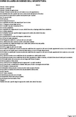 CORSO DI LAUREA IN SCIENZE DELL'ARCHITETTURA