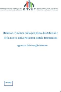 Relazione Tecnica sulla proposta di istituzione della nuova universit&agrave; non statale Humanitas - approvata dal Consiglio Direttivo