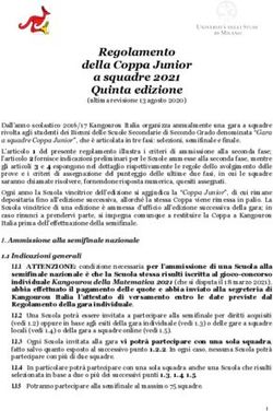 Regolamento della Coppa Junior a squadre 2021 Quinta edizione - Kangourou Italia