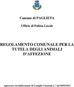 REGOLAMENTO COMUNALE PER LA TUTELA DEGLI ANIMALI D'AFFEZIONE - Comune di PAGLIETA