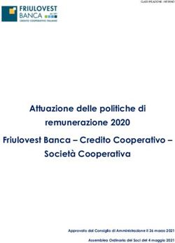 Attuazione delle politiche di remunerazione 2020 Friulovest Banca - Credito Cooperativo - Societ&agrave; Cooperativa