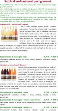 Succhi di mela naturali per i gourmet - Hotel Waldhof