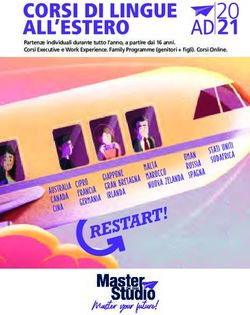 20 21 CORSI DI LINGUE ALL'ESTERO - Master Studio