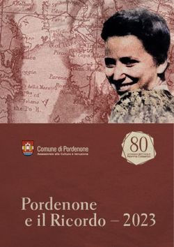 Pordenone e il Ricordo 2023 - Comune di Pordenone