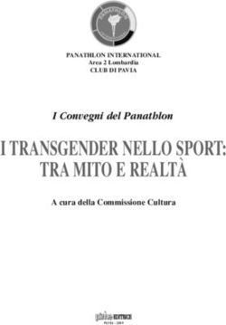 I TRANSGENDER NELLO SPORT: TRA MITO E REALTÀ - I Convegni del Panathlon A cura della Commissione Cultura - Panathlon International