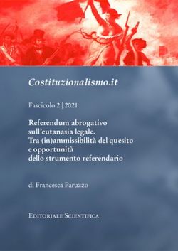 Costituzionalismo.it Referendum abrogativo sull'eutanasia legale. Tra (in)ammissibilità del quesito e opportunità dello strumento referendario ...