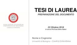 TESI DI LAUREA PREPARAZIONE DEL DOCUMENTO - 22 Ottobre 2018 Nome e Cognome