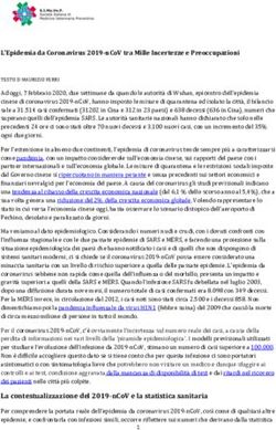 L'EPIDEMIA DA CORONAVIRUS 2019-NCOV TRA MILLE INCERTEZZE E PREOCCUPAZIONI