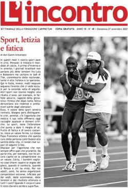 Sport, letizia e fatica - Il Centro Don Vecchi