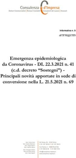 Emergenza epidemiologica da Coronavirus - DL 22.3.2021 n. 41 (c.d. decreto "Sostegni") - Principali novità apportate in sede di conversione nella ...