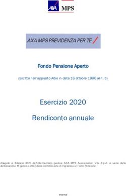 Esercizio 2020 Rendiconto annuale - Fondo Pensione Aperto - AXA MPS