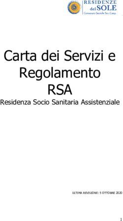 RSA Carta dei Servizi e Regolamento - Residenza Socio Sanitaria Assistenziale - Residenze del Sole