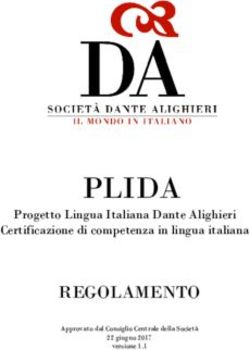 PLIDA REGOLAMENTO Progetto Lingua Italiana Dante Alighieri