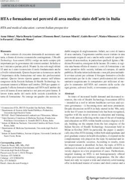 HTA e formazione nei percorsi di area medica: stato dell'arte in Italia - Springer ...