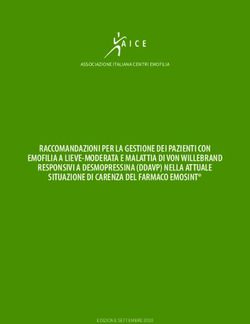 RACCOMANDAZIONI PER LA GESTIONE DEI PAZIENTI CON - AICE online