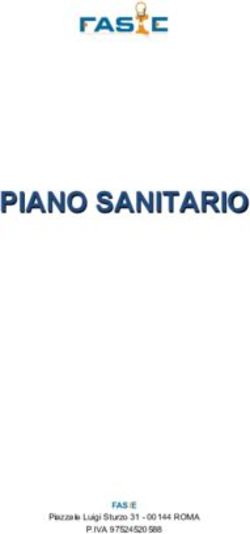 PIANO SANITARIO - FASIE P.IVA 97524520588 Piazzale Luigi Sturzo 31 - 00144 ROMA