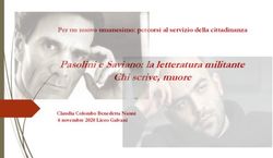Pasolini e Saviano: la letteratura militante Chi scrive, muore - Per un nuovo umanesimo: percorsi al servizio della cittadinanza - UniBo