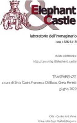 Laboratorio dell'immaginario - TRASPARENZE a cura di Silvia Casini, Francesca Di Blasio, Greta Perletti - UniBg