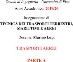 TRASPORTI AEREI PARTE A - TECNICA DEI TRASPORTI TERRESTRI, MARITTIMI E AEREI Docente: Marino Lupi - Dipartimento di Ingegneria dell'Informazione