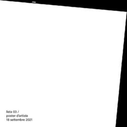 Lista 03 / poster d'artista 18 settembre 2021 - L'Arengario ...