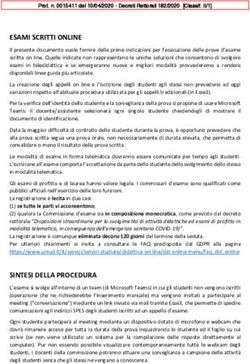 ESAMI SCRITTI ONLINE - Uniud